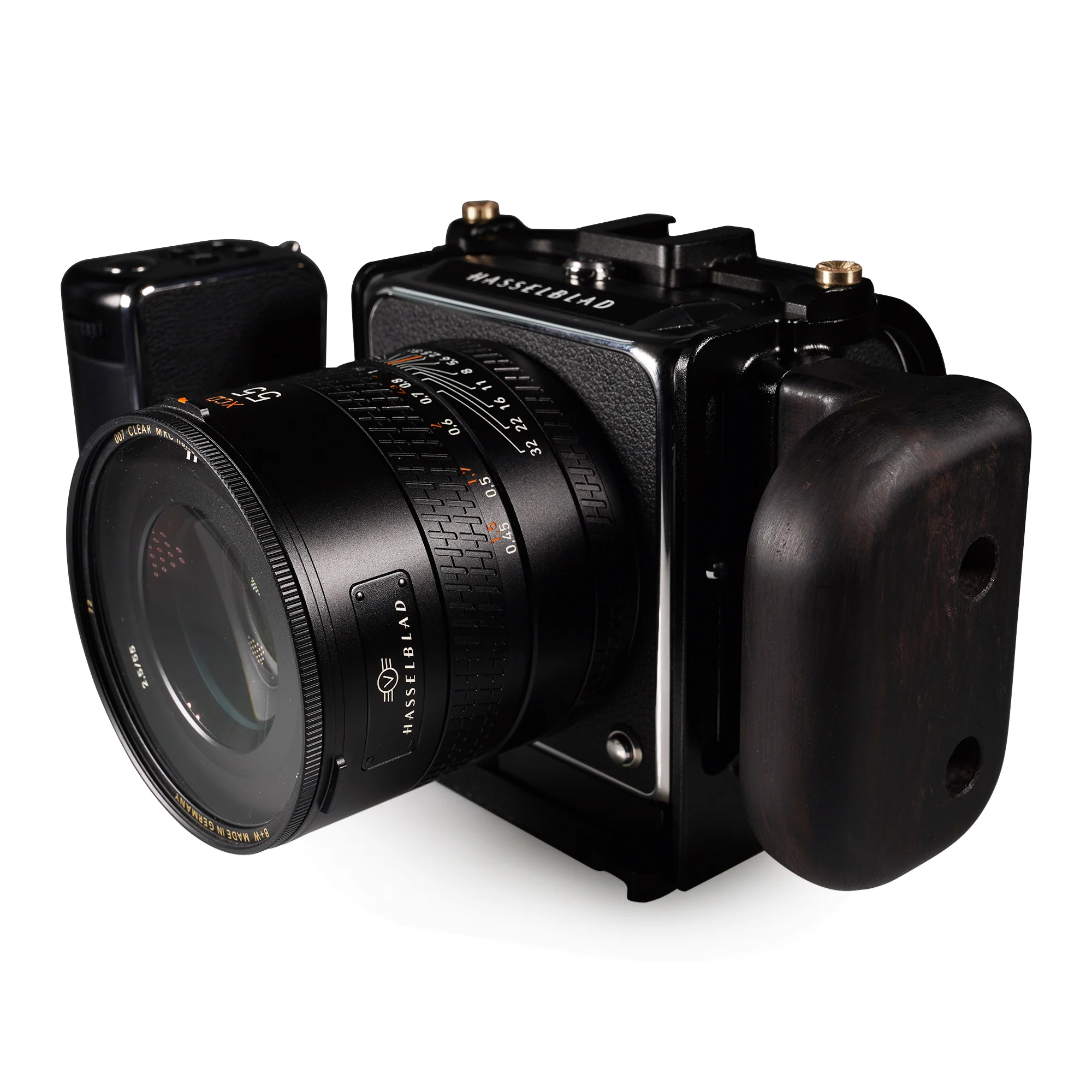 Lanhorse 相机 兔笼 兼容 适用 Hasselblad 907x 和 控制 手柄, Quick-Release CFV Digital Back, Optional 红木 Hand 手柄.
